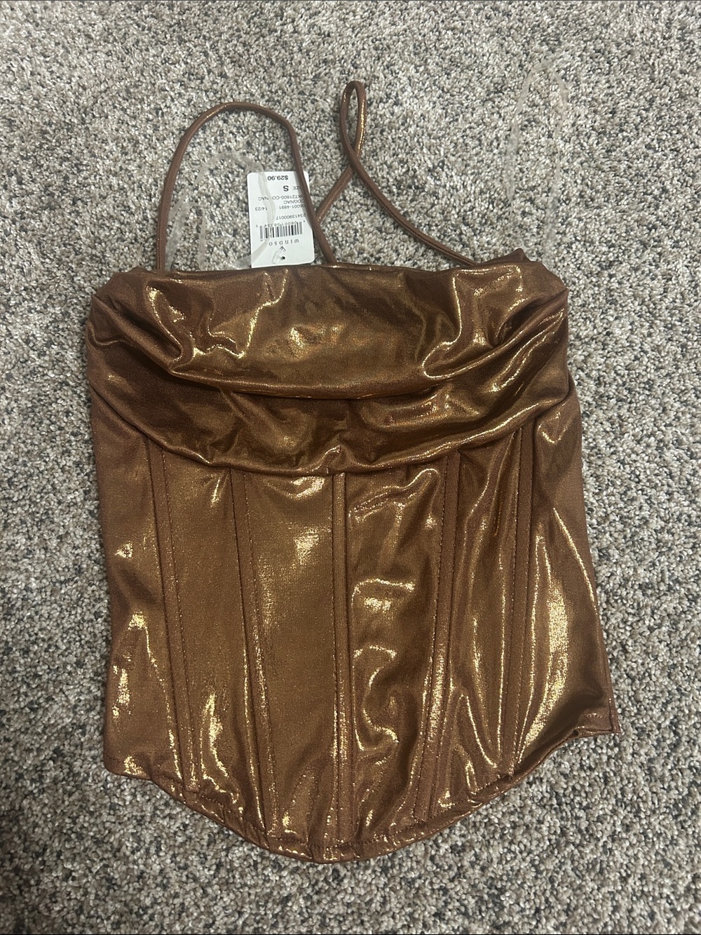 Metallic Bronze Women’s corset top